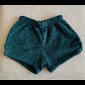 Love and kisses fuzzy shorts